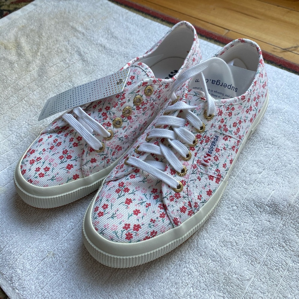 NWT Floral Superga Sneakers
